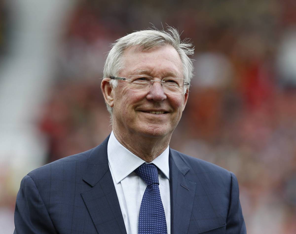 Sir Alex Ferguson pictured at Old Trafford for Michael Carrick's testimonial match in 2017
