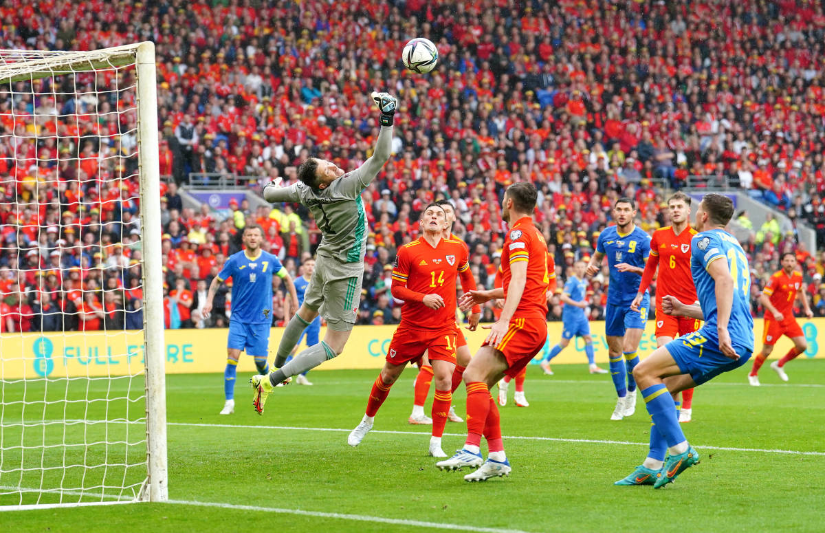 Wayne Hennessey pictured making a save for Wales during their 1-0 win over Ukraine