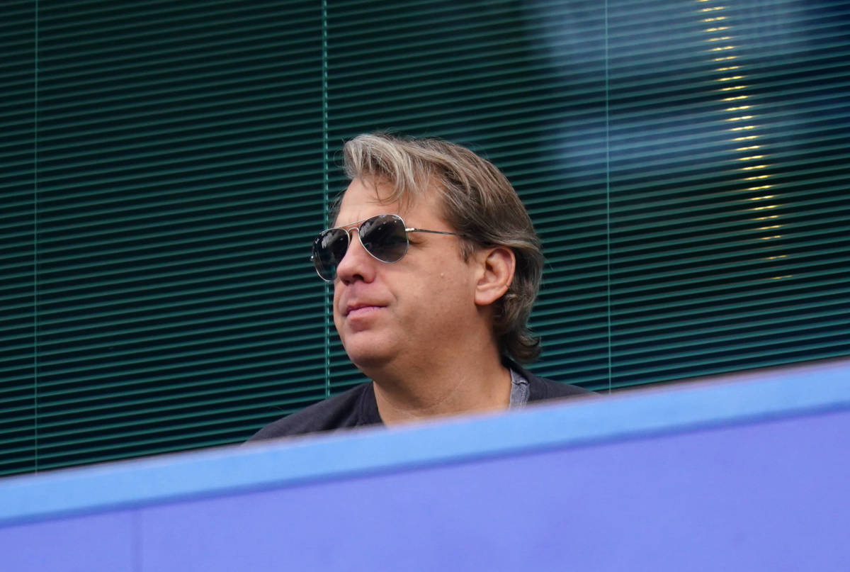 New Chelsea owner Todd Boehly pictured at Stamford Bridge in May 2022 during a game against Wolves
