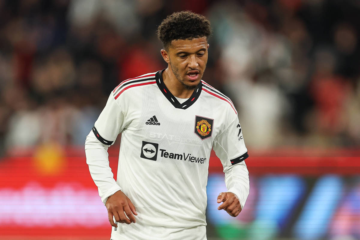Jadon Sancho pictured in Australia in July 2022 during Manchester United's pre-season tour