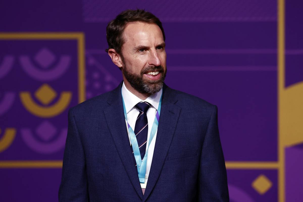 England manager Gareth Southgate pictured at the draw for the 2022 FIFA World Cup in Qatar