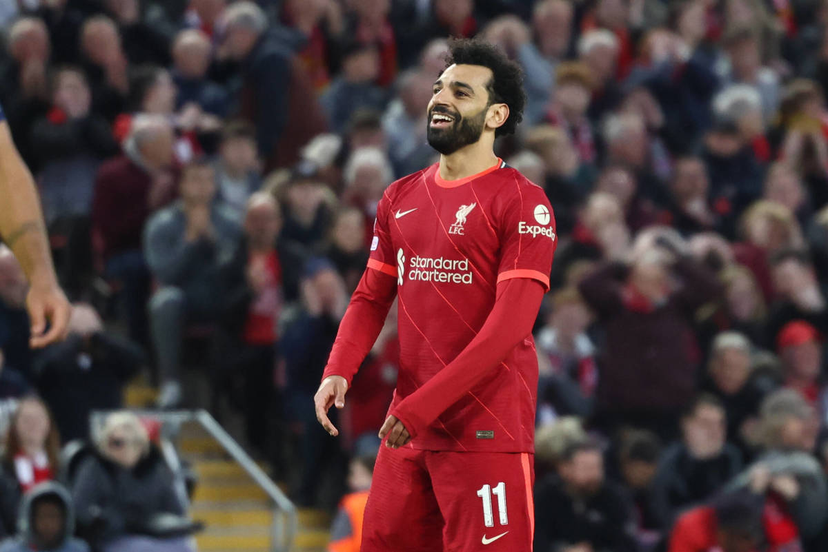 Mo Salah pictured in action for Liverpool against Villarreal in April 2022