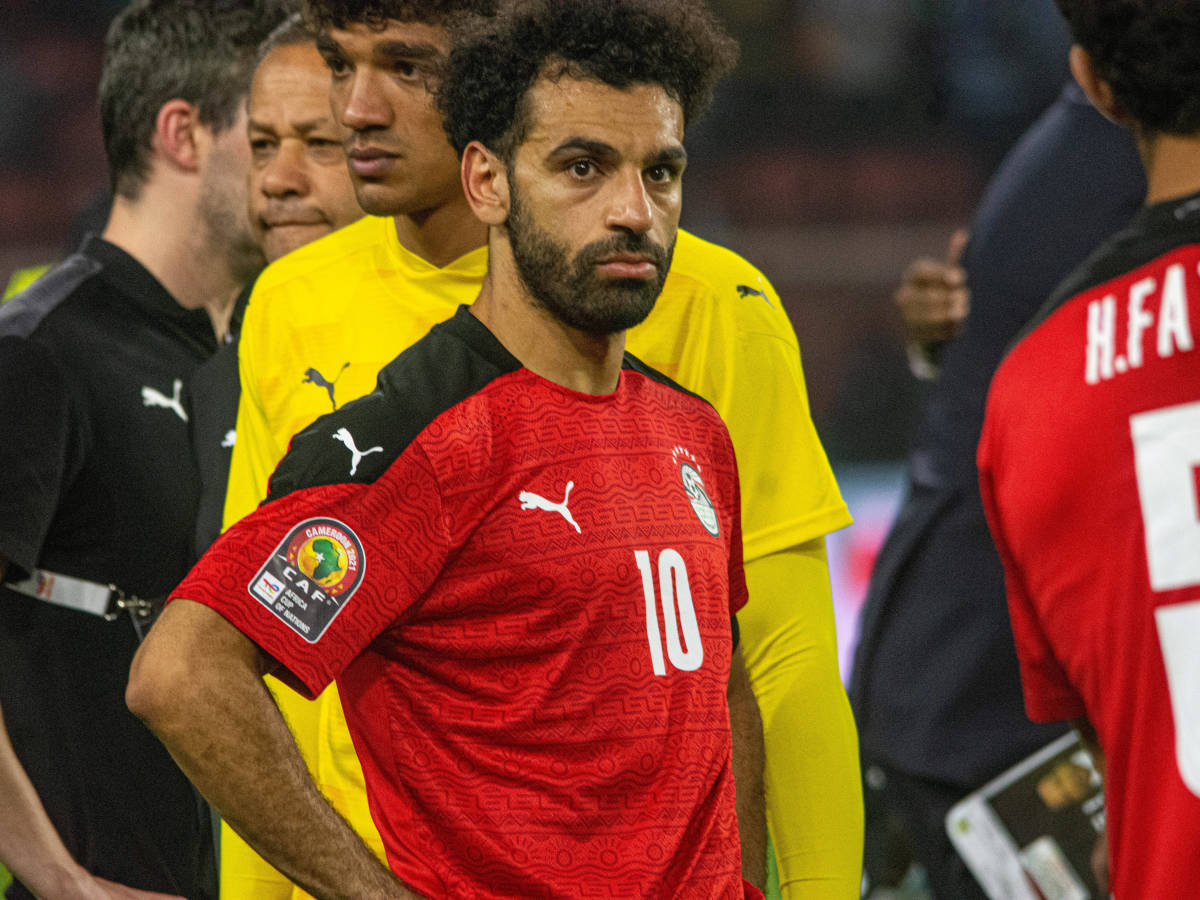 Mo Salah pictured after Egypt's defeat by Senegal in the 2021 AFCON final