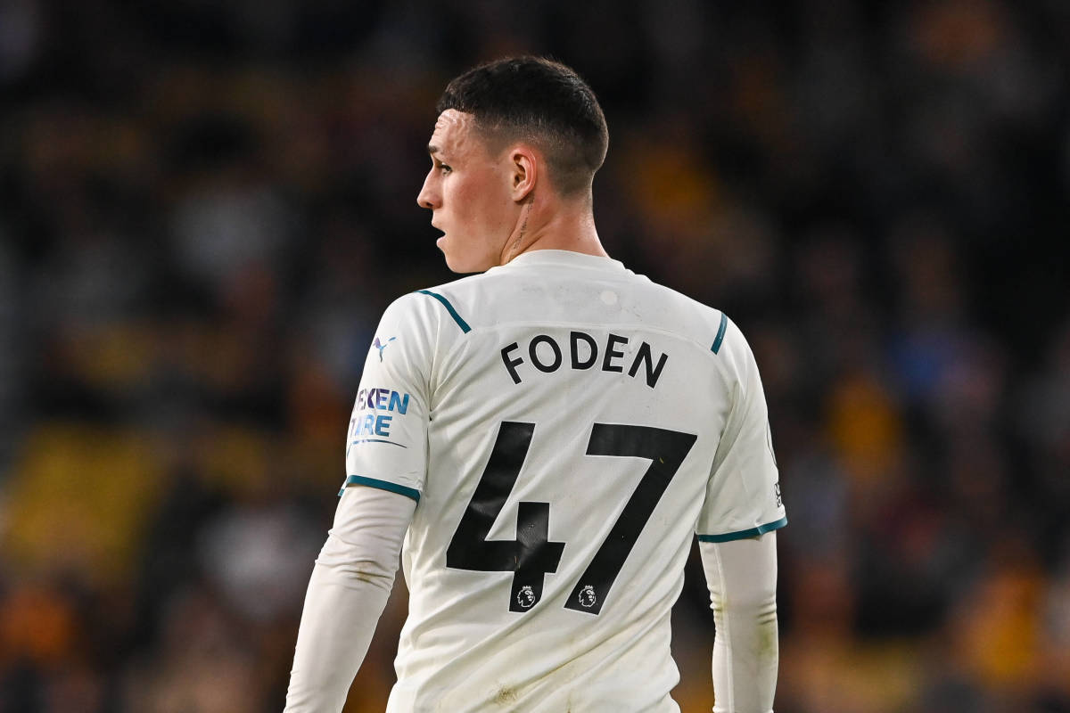 Phil Foden pictured during Manchester City's 5-1 win over Wolves in May 2022