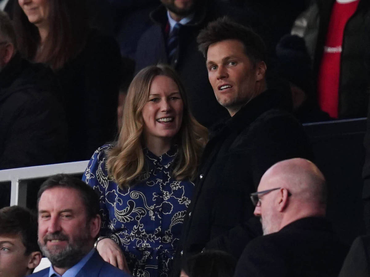 Tom Brady pictured at Old Trafford watching Manchester United vs Tottenham
