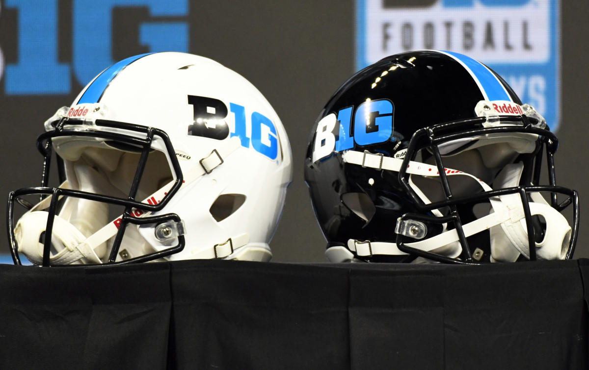 Big Ten conference helmets