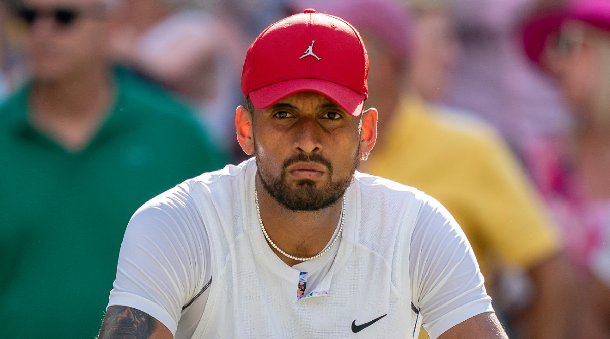 Nick Kyrgios (AUS) after losing the men’s Wimbledon final against Novak Djokovic.