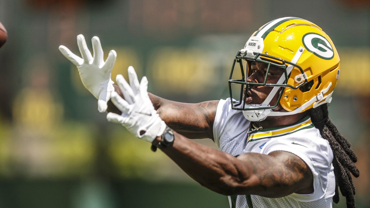 Sammy Watkins catches a pass at practice on July 29. Photo courtesy Evan Siegle/Packers.com