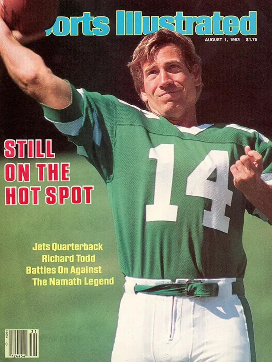 Jets quarterback Richard Todd on the cover of Sports Illustrated in 1983