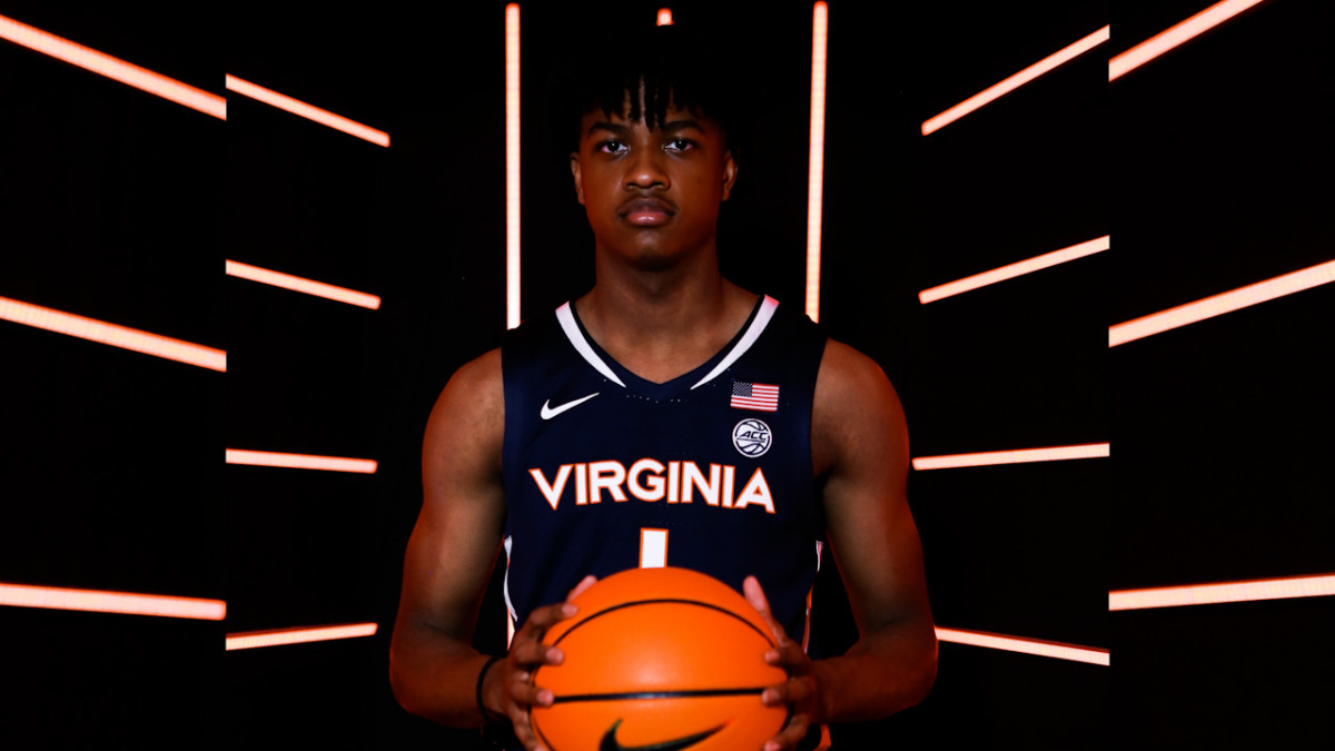 Elijah Gertrude takes official visit to the Virginia men's basketball program.