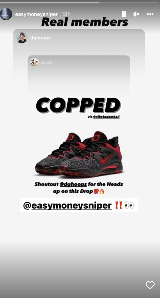 Kevin Durant's Instagram Story 