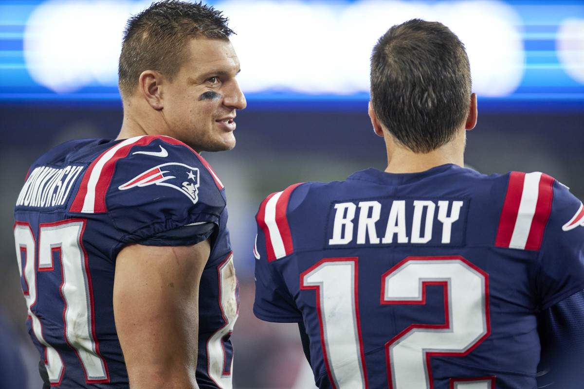Rob Gronkowski and Tom Brady as teammates on the Patriots