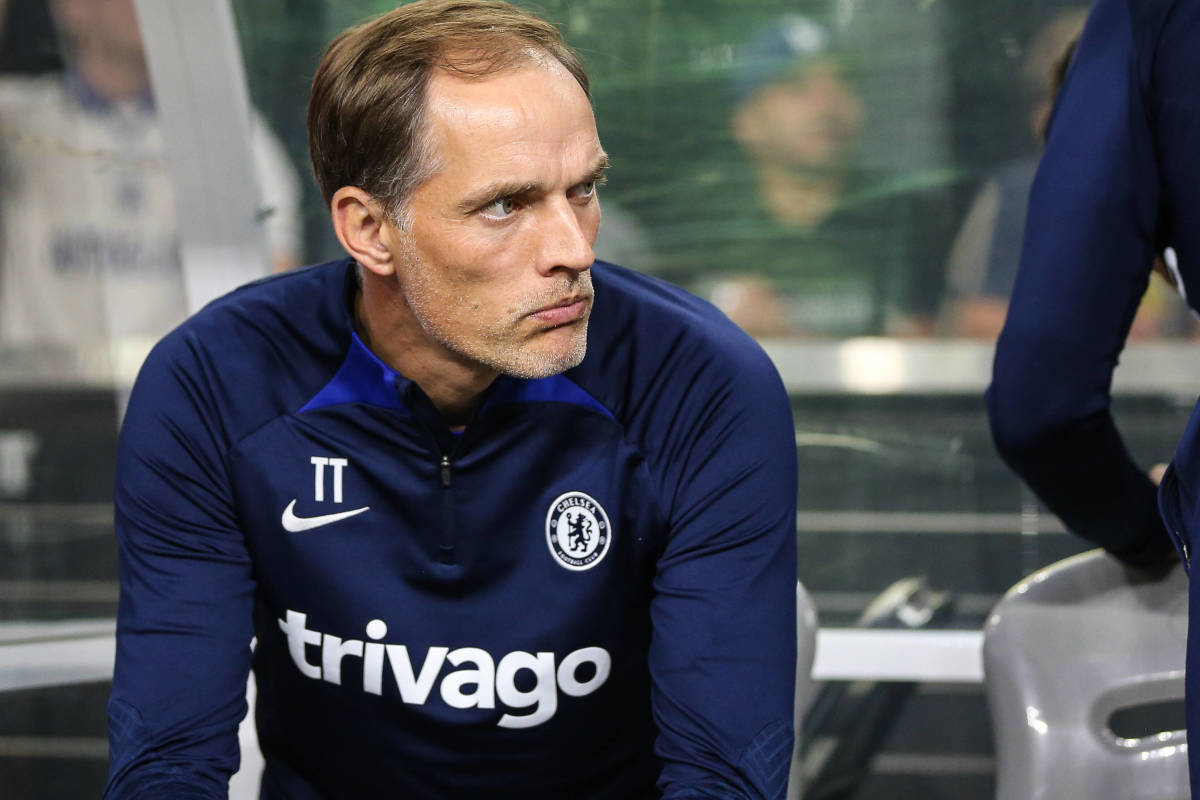 Chelsea manager Thomas Tuchel pictured watching his side during their 2022 pre-season tour of the USA