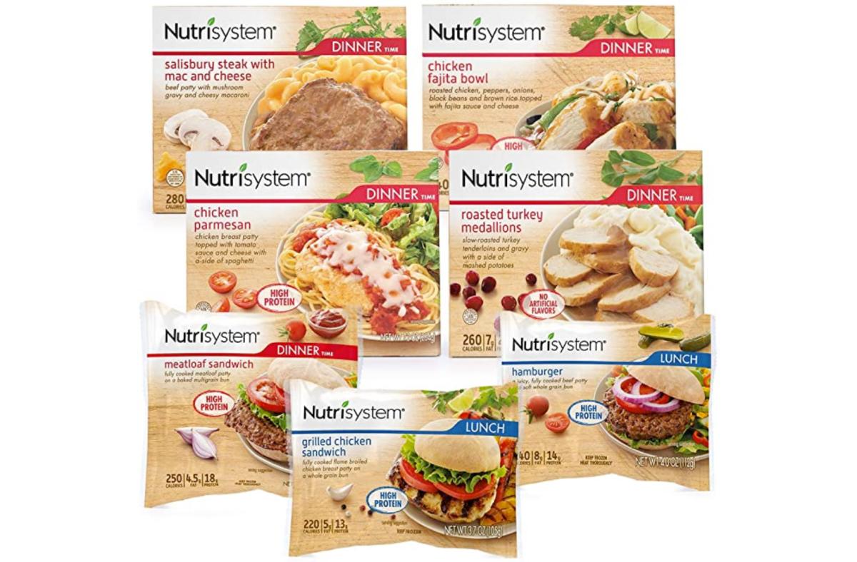 Seven boxed dinner options from Nutrisystem