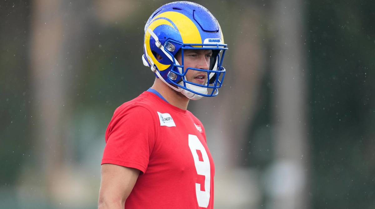 Rams quarterback Matthew Stafford hasn't thrown much in training camp because of a sore right arm.