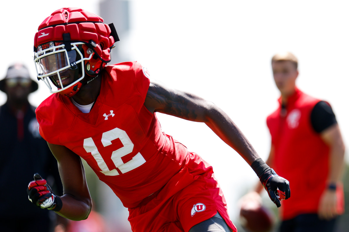Watch Utah Freshman wide receiver Sidney Mbanasor mosses defender during fall camp Sports
