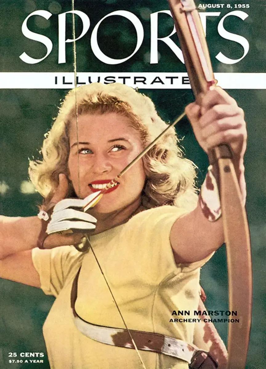 Sports Illustrated cover featuring a blonde teenager shooting a bow and arrow