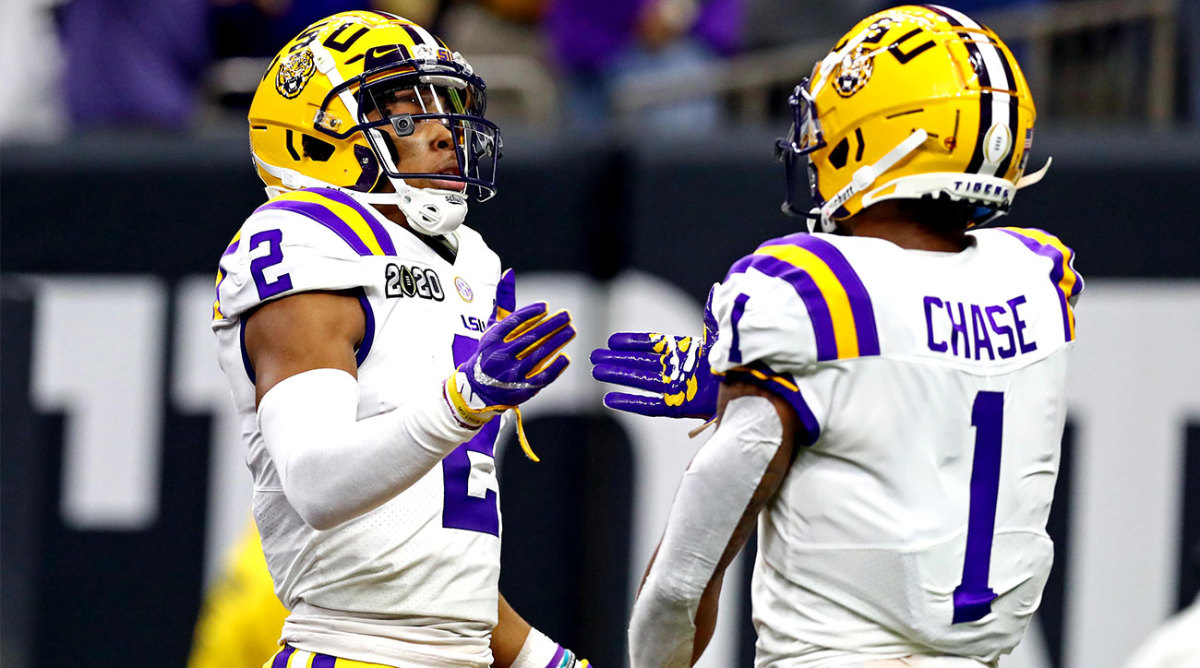 Ja'Marr Chase and Justin Jefferson as teammates at LSU