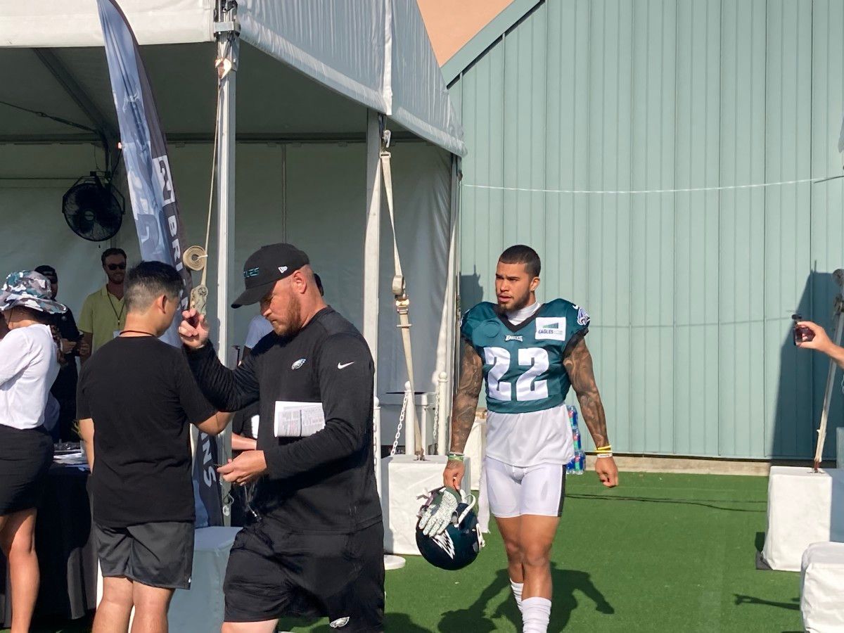Marcus Epps takes the field for the start of practice on Aug. 9, 2022