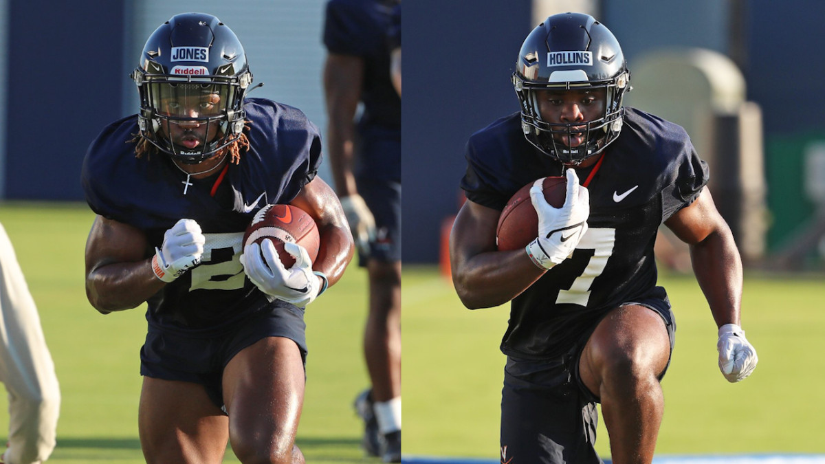 Perris Jones and Mike Hollins battling for the starting UVA running back job.