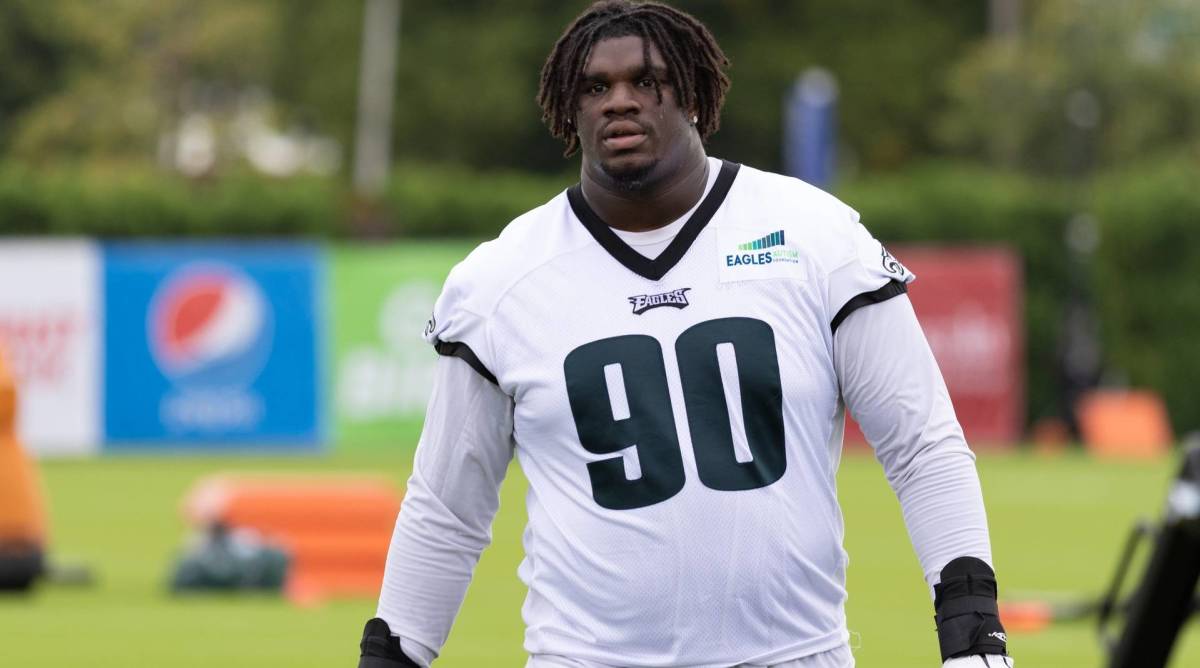 Eagles defensive tackle Jordan Davis fell to the Texans in SI's re-draft of the 2022 NFL draft.