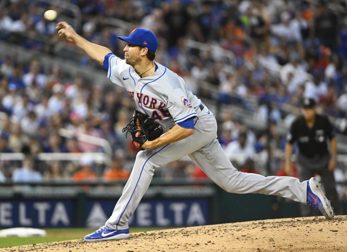 Jacob deGrom made his 2022 debut in August against the Washington Nationals.