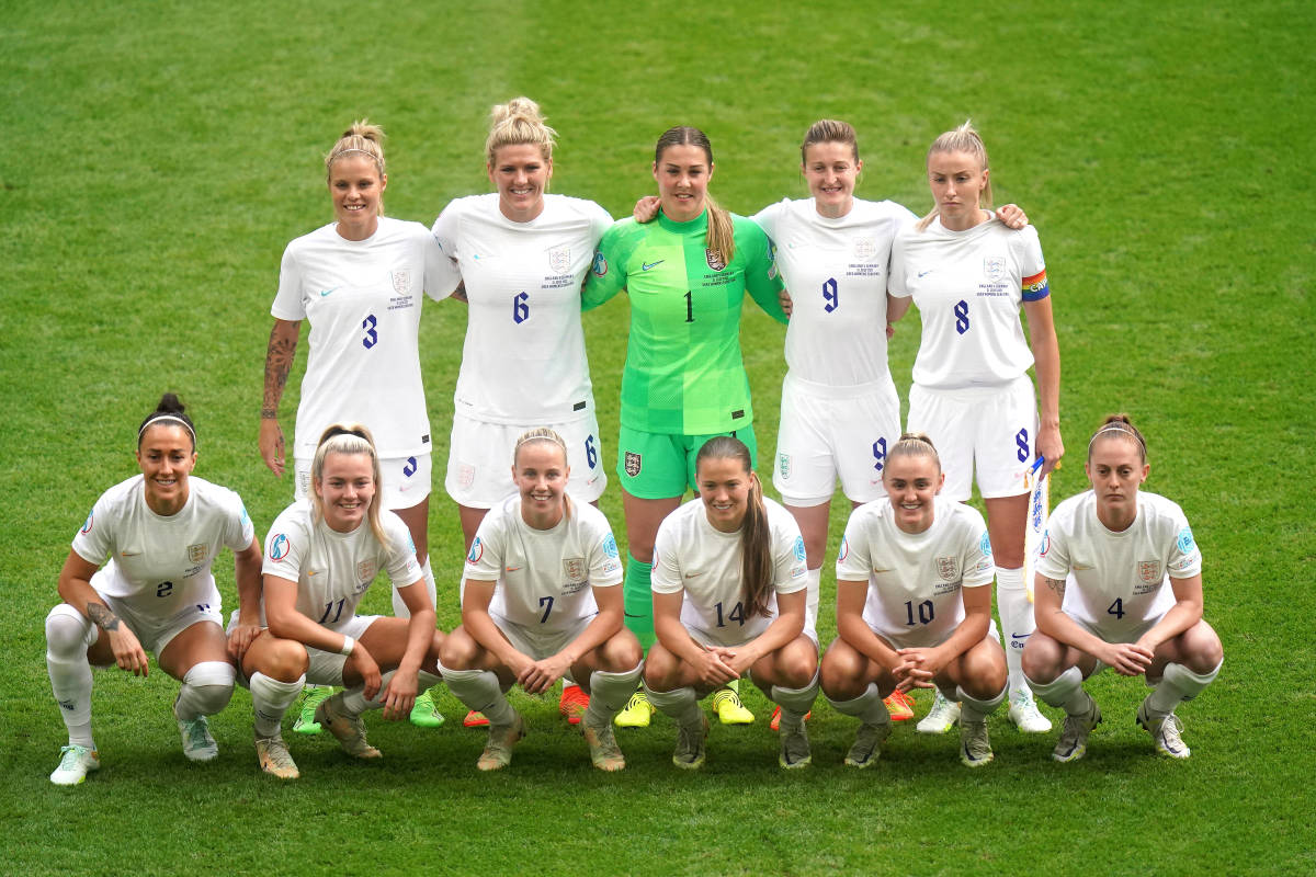 England's team photo taken ahead of the UEFA Women's Euro 2022 final against Germany