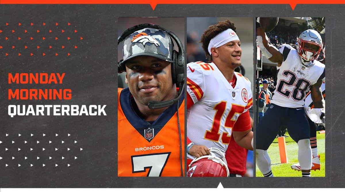 Three-box MMQB graphic of Russell Wilson, Patrick Mahomes and James White