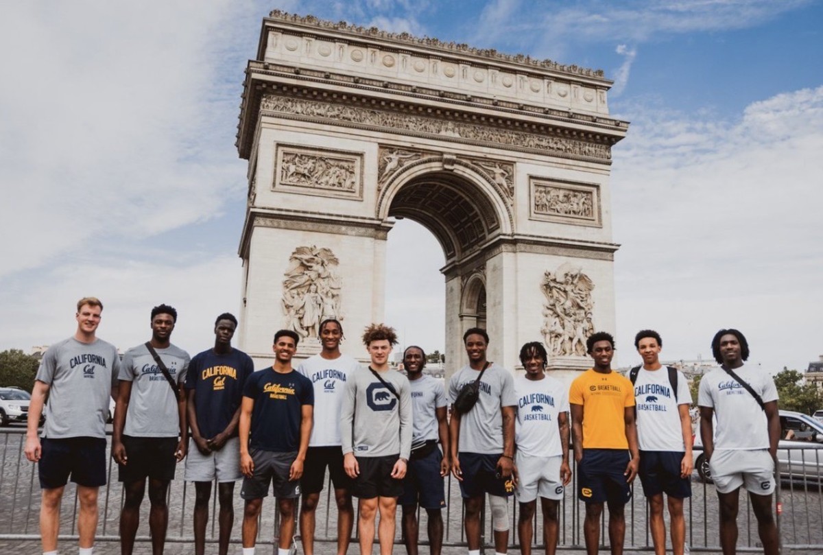 Cal takes a break in front of the famed Arc de Triomphe in Paris.