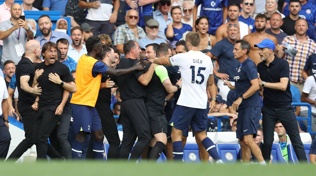 Antonio Conte and Thomas Tuchel sparred after the final whistle of Chelsea-Tottenham
