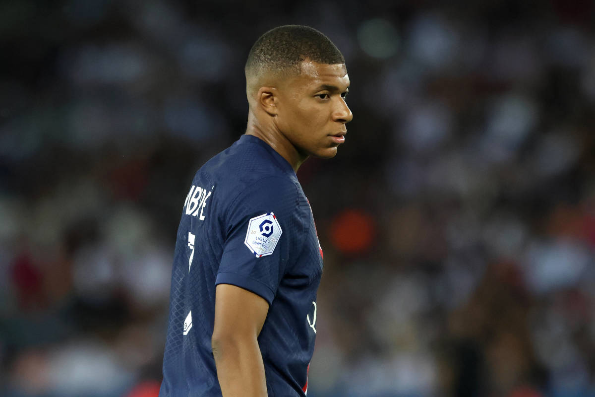 Kylian Mbappe pictured during PSG's 5-2 win over Montpellier in August 2022