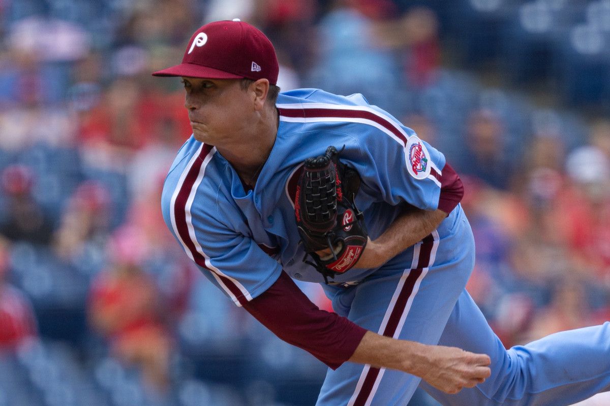 Kyle Gibson hurls a pitch in an outing versus the Miami Marlins.
