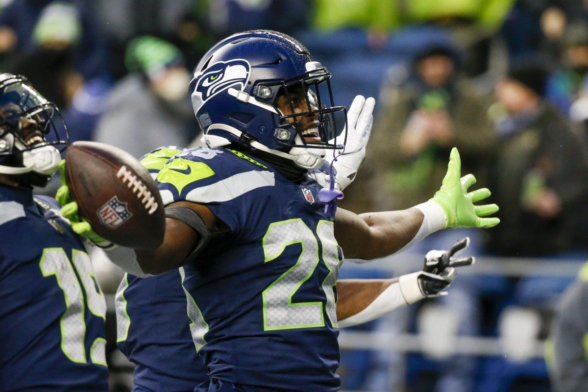 Seattle DB Ugo Amdai was traded to the Eagles for J.J. Arcega-Whiteside on Aug. 15, 2022
