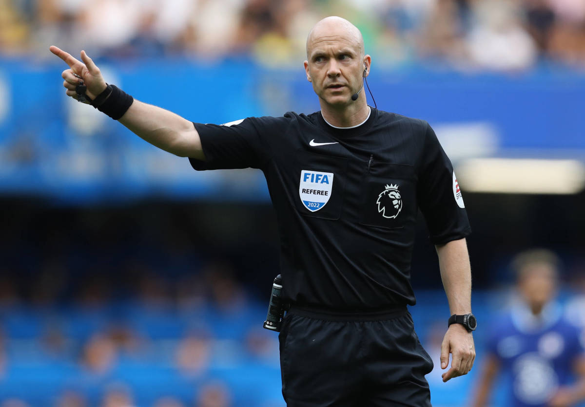 Referee Anthony Taylor pictured during Chelsea's 2-2 draw with Tottenham at Stamford Bridge in August 2022