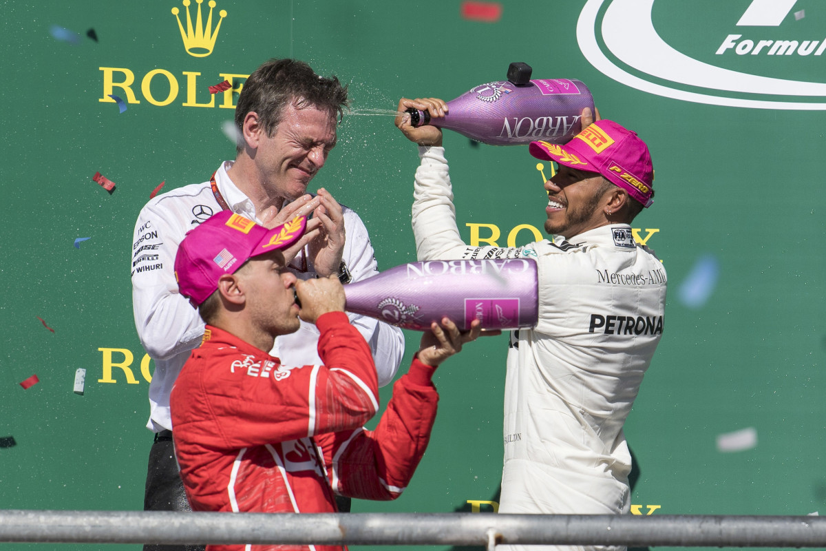 Will we ever see Lewis Hamilton celebrating atop the podium again? Photo: USA Today Sports / Jerome Miron