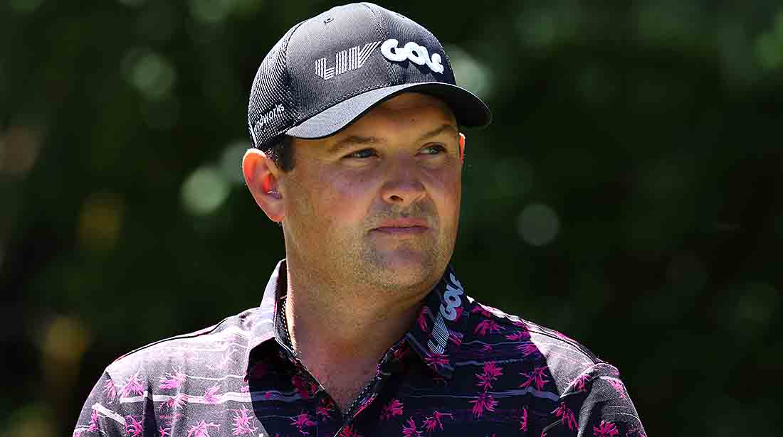 Patrick Reed is pictured at the 2022 LIV Golf event in Portland, Oregon.