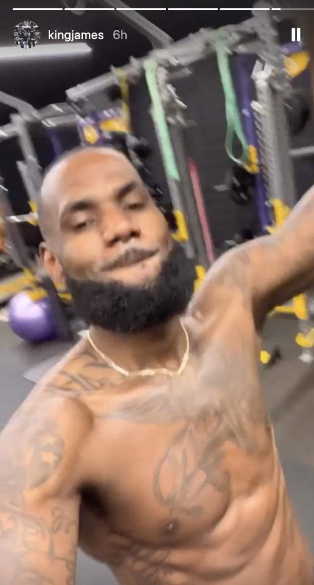 Screenshot of the video on LeBron James' Instagram story 