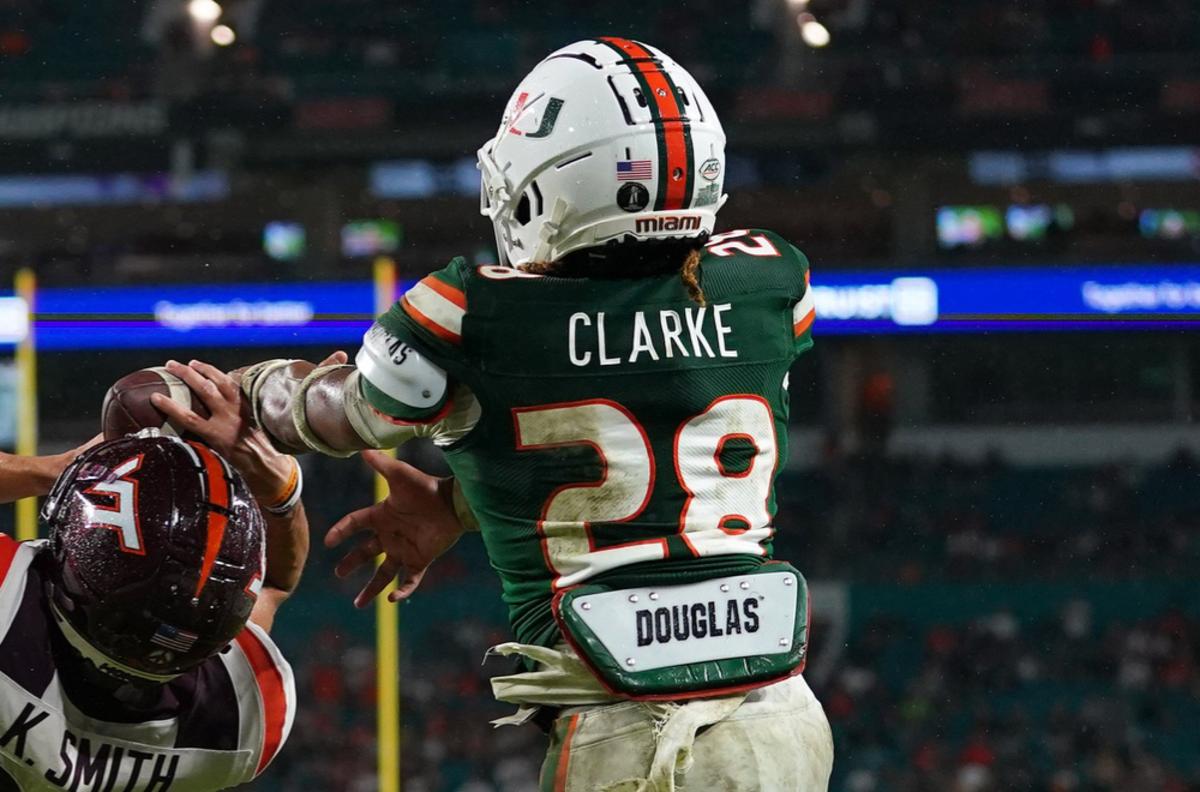 Miami Defensive Back Marcus Clarke Enters Transfer Portal All
