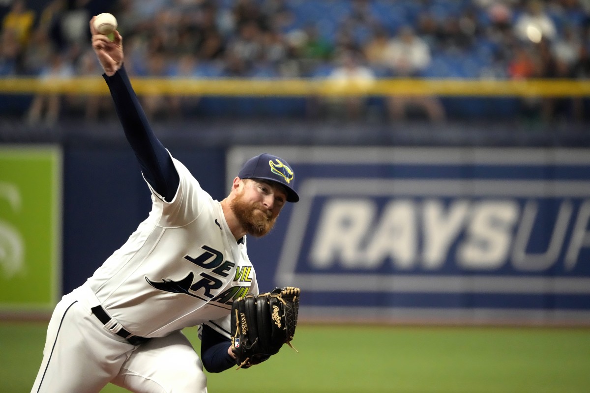 Drew Rasmussen took a no-hitter into the sixth inning on Saturday, and helped Tampa Bay beat Kansas City 5-2 at Tropicana Field. (USA TODAY Sports)