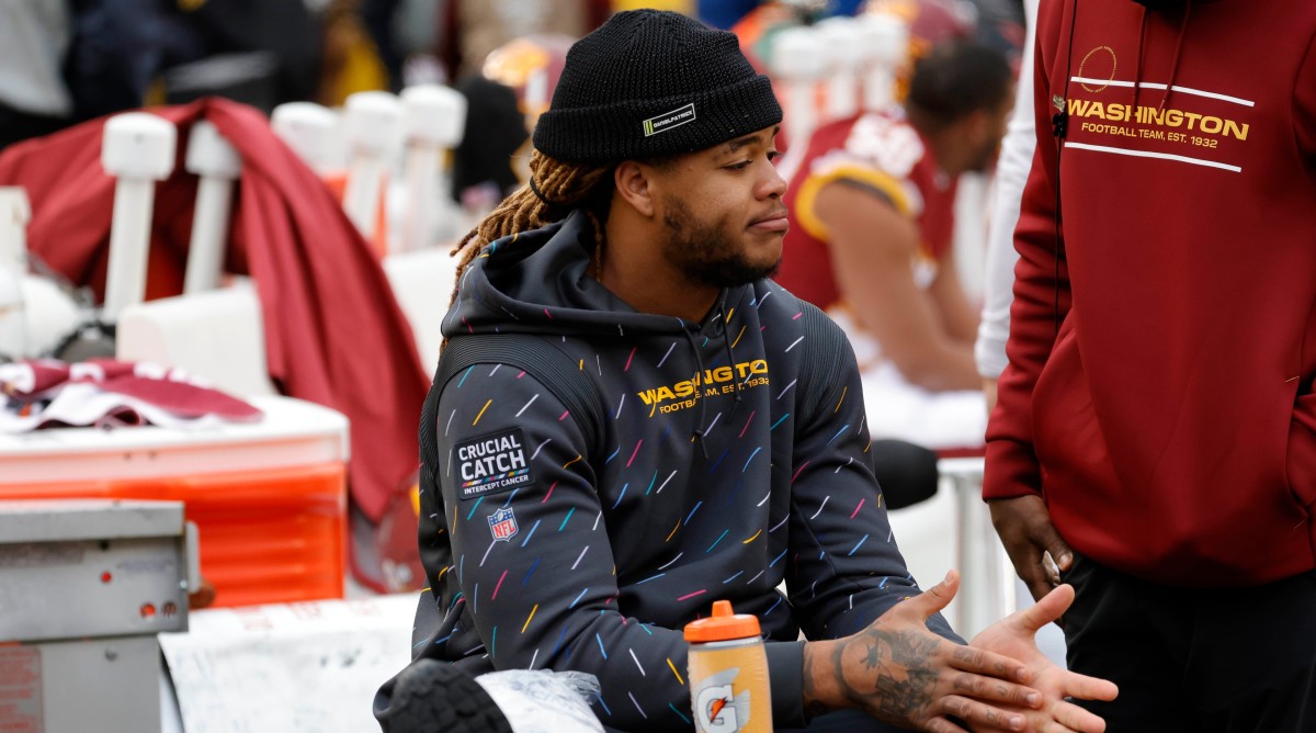 Washington defensive end Chase Young has most of the past two seasons with a devastating knee injury.