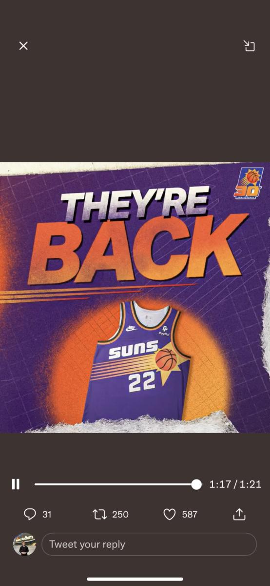 Suns Reveal Classic Look with 1992-1993 Season Champions Inspired Uniform