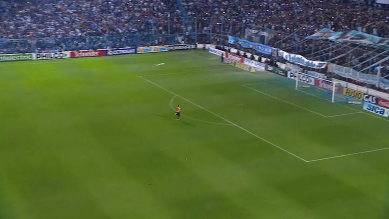 INSANE goal with a lob from the own half in Argentina! Soccer