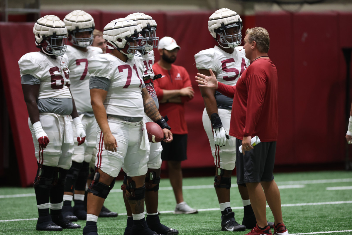 Alabama Offensive Line Building Chemistry Heading into Opener Sports
