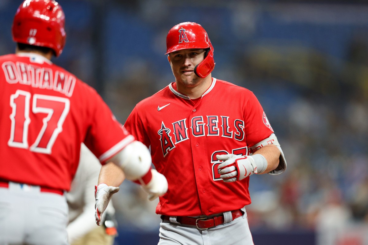 Mike Trout hit his 27th home run of the season in the eighth inning, breaking a scoreless tie. (USA TODAY Sports)
