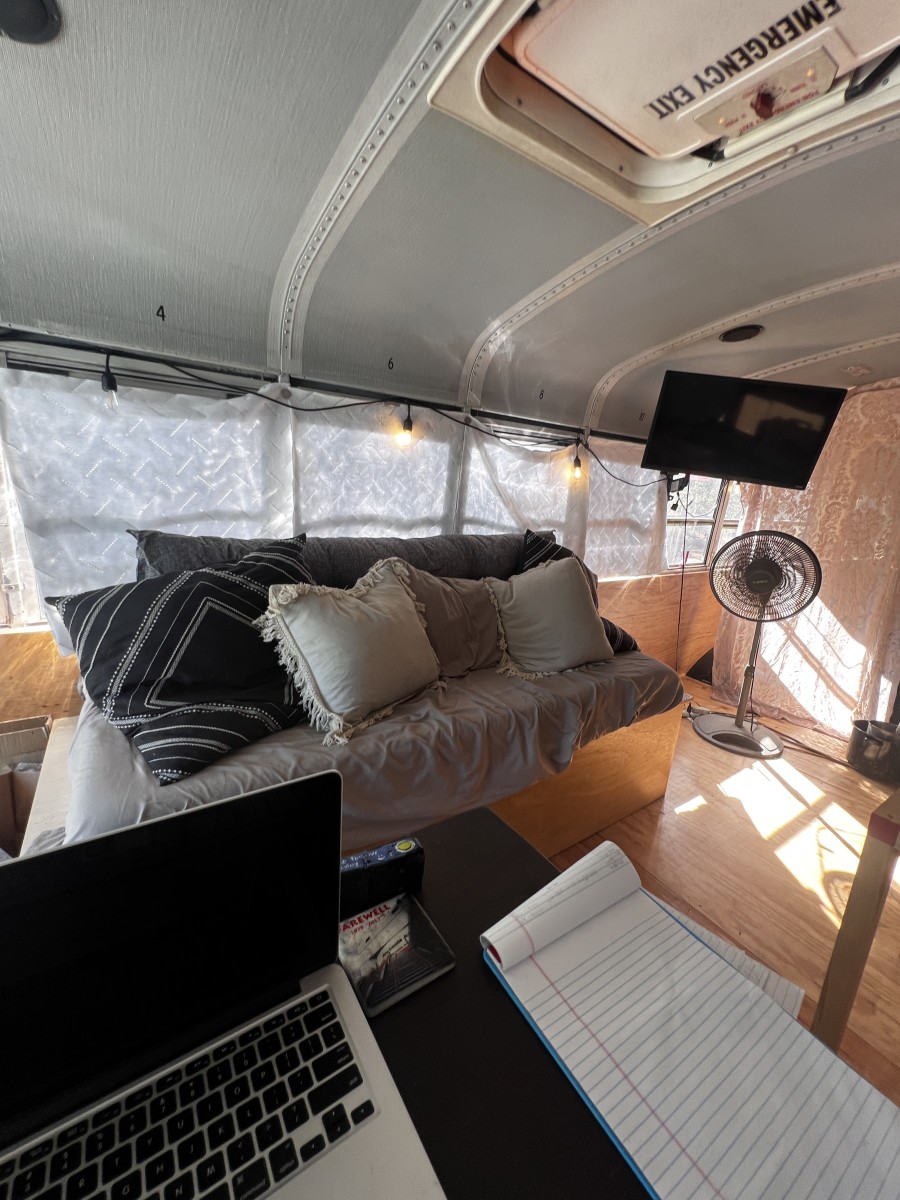 Home sweet bus ... err, home. This will be the digs that Dan and Victoria Beaver will enjoy for much of 2023 as they chase racing around America. Photo courtesy: Victoria Beaver.