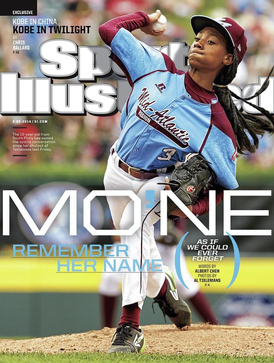 Mo'ne Davis on the cover of Sports Illustrated in 2014