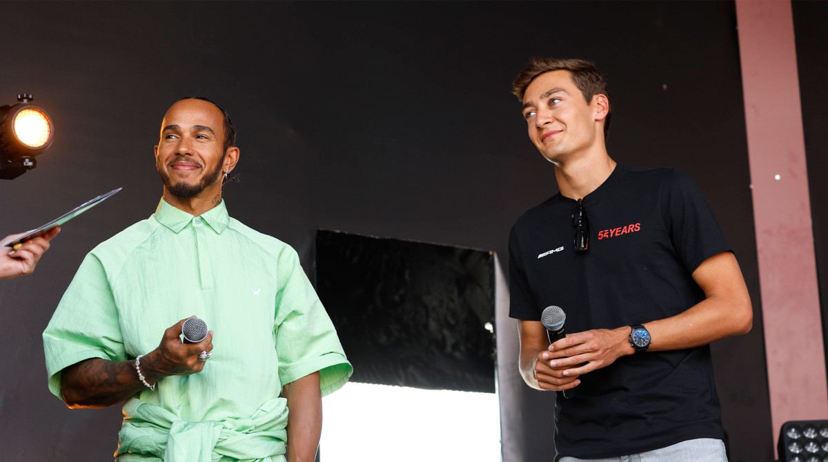 Lewis Hamilton and George Russell ahead of Belgian Grand Prix