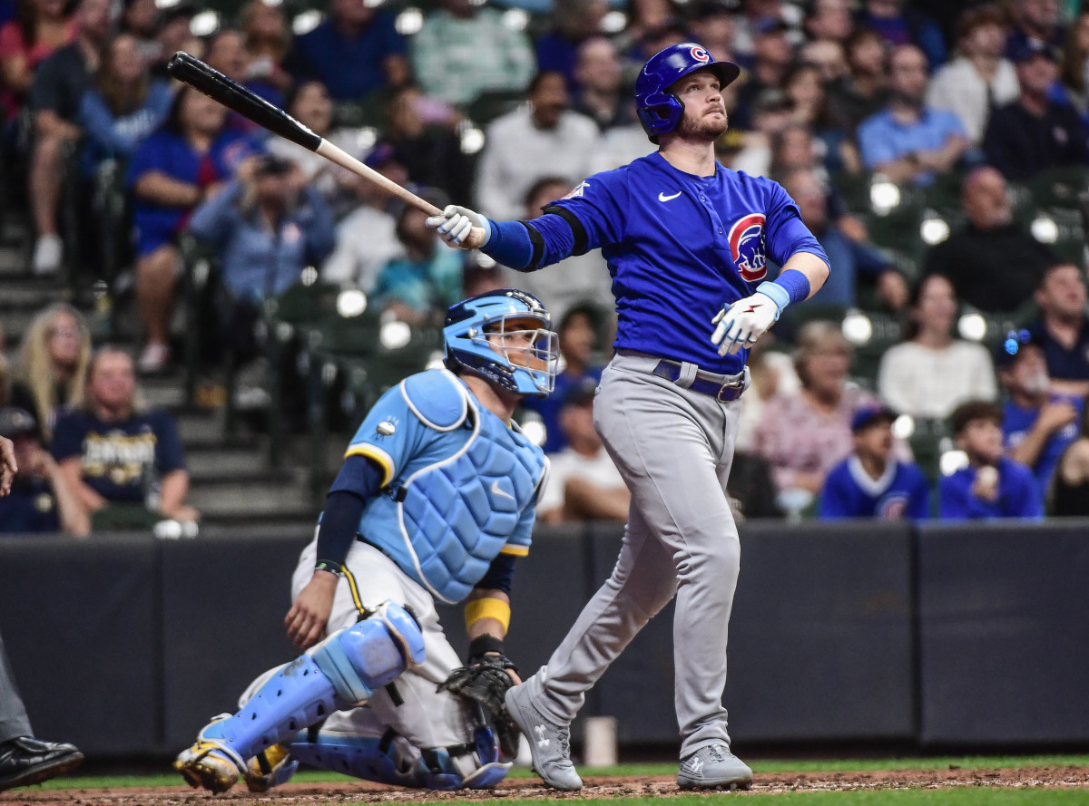 Ian Happ had both Cubs hits Friday, both of which were two-run home runs.