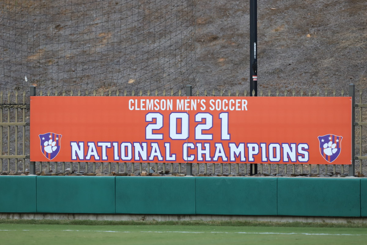 Clemson's 2021 Men's Soccer National Championship Banner