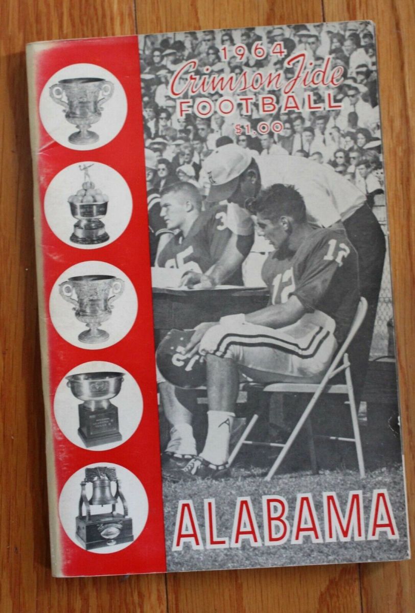 1964 Alabama media guide, Joe Namath and Paul W. "Bear" Bryant